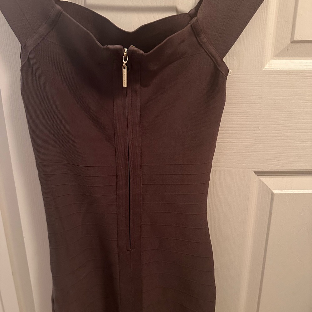 Antonio Maurizi Strapless Chocolate Dress - Picture 3 of 4